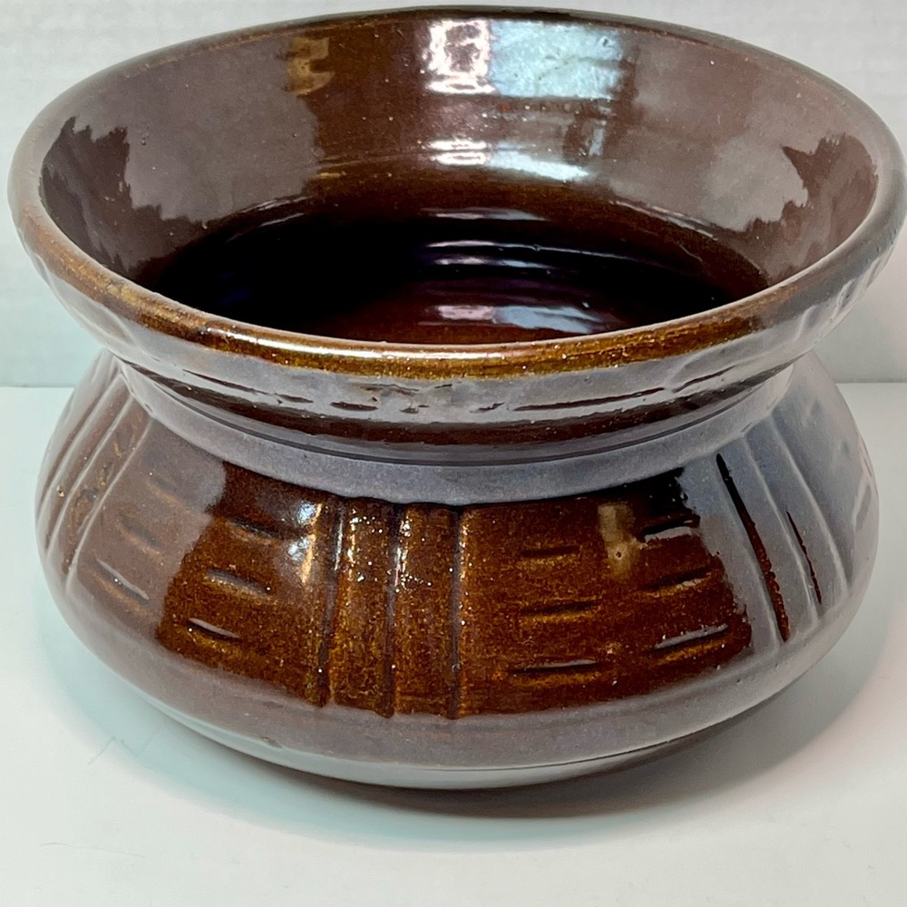 Robinson Ransbottom Pottery Bowl RRP Co Roseville Ohio 193 Spittoon Cuspidor Vtg